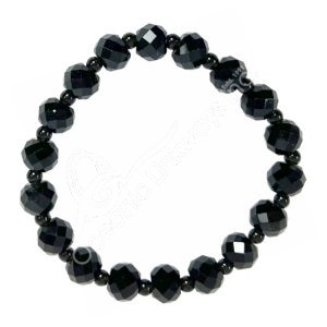 Faceted Black Obsidian Bracelet