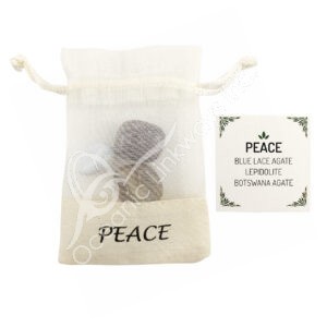 Blue Lace Agate, Lepidolite & Botswana Agate Peace Tumbled Stone Kit