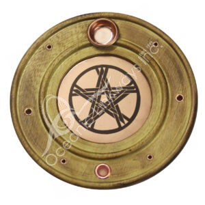 Pentacle Copper & Wood Incense Holder