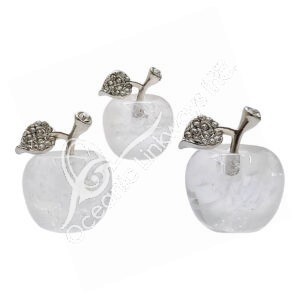 Crystal Quartz Apple Carving