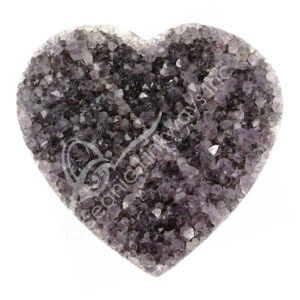 Amethyst C Heart with Druse