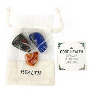 Carnelian, Bloodstone & Lapis Lazuli Good Health Tumbled Stone Kit