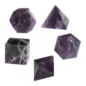 Amethyst Platonic Solid (Set of 5)