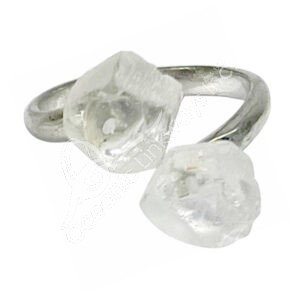 Faceted Crystal Quartz Adjustable Ring (Pack of 3)
