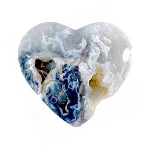Polished Blue Agate Heart