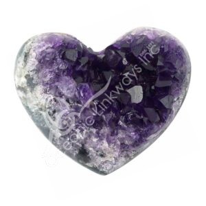 A mix of Druzy Amethyst Heart