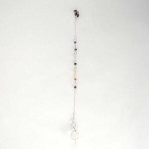 Clear Crystal Pentagrasm with Chakra Chain