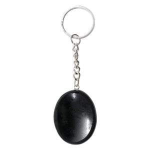 Black Tourmaline Worry Stone Keychain (Pack of 3)