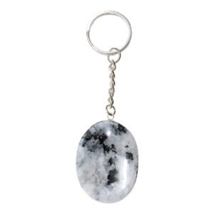Rainbow Moonstone Worry Stone Keychain (Pack of 3)