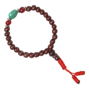 Rosewood Bracelet with Turquoise Nugget