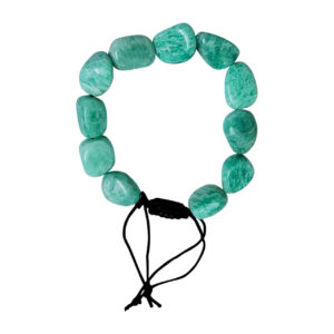 Aquamarine Tumbled Stones Adjustable Bracelet