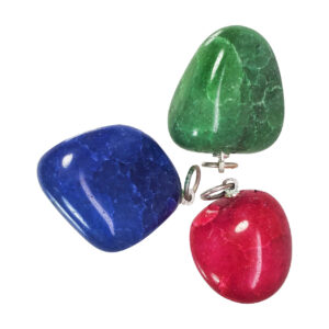 Mixed Dyed Stones Tumbled Stone Pendant