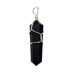 Black Obsidian Wire Wrapped Pendant