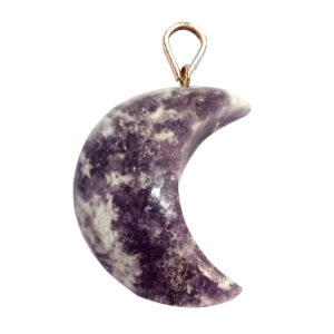 Lepidolite Moon Pendant