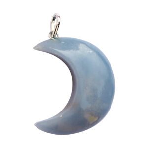 Polished Angelite Moon Pendant