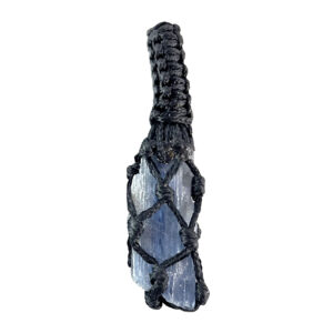 Rough Blue Kyanite in Thread Cage Pendant 1.5-2"
