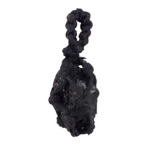 Rough Black Tourmaline Thread Cage Pendant