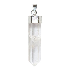 Crystal Quartz Point Pendant with 6 Facets