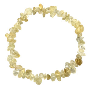 Citrine Chips Elastic Bracelet 7.5"