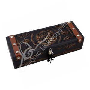 Black Wood Box with Dragon Engraved