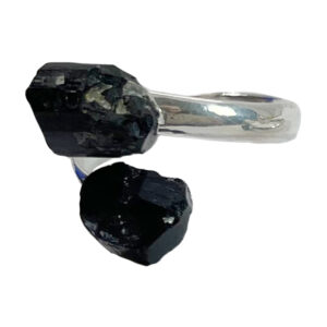 Black Tourmaline Adjustable Ring (Pack of 3)