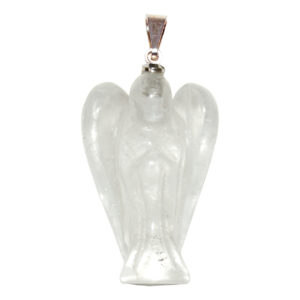 Crystal Quartz Angel Pendant 1.25-1.5"