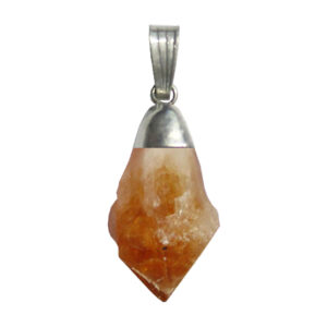 Citrine Rough Point Pendant with Cap 1.25-1.5"