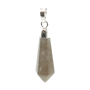 Smoky Quartz Diamond Shape Pendant 1.5-1.75"