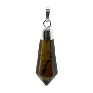 Tiger Eye Diamond Shape Pendant 1.5-1.75"