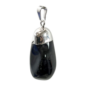 Black Onyx Tumbled Stone Pendant
