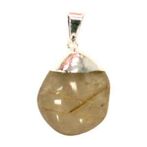 Rutilated Quartz Tumbled Stone Pendant