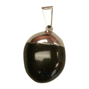 Black Tourmaline Tumbled Stone Pendant