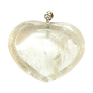 Polished Natural Citrine Heart Pendant