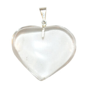 Polished Crystal Quartz Heart Pendant