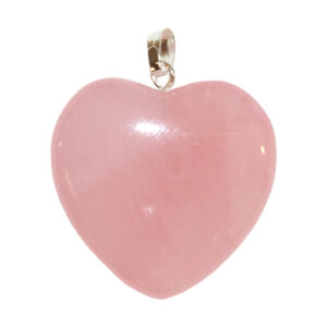 Polished Rose Quartz Heart Pendant