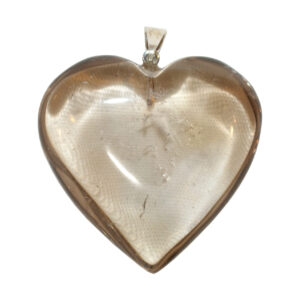 Polished Smoky Quartz Heart Pendant