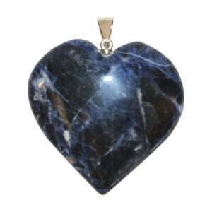 Polished Sodalite Heart Pendant