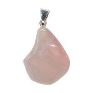 Polished Rose Quartz Tumbled Stone Pendant