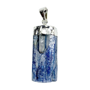 Kyanite with Quartz Silver Plated Pendant
