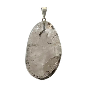 Polished Smoky Quartz Slice Pendant