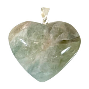 Polished Prasiolite Heart Pendant