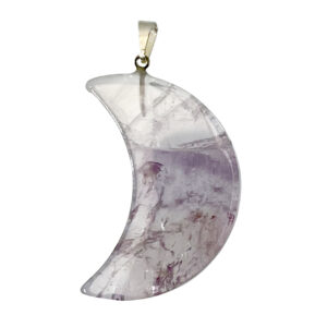 Polished Amethyst Moon pendant