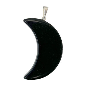 Black Obsidian Moon Pendant