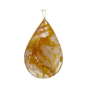 Golden Healer Quartz Drop Pendant