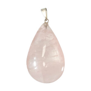 Polished Rose Quartz Drop Pendant