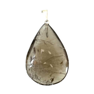 Polished Smoky Quartz Drop Pendant