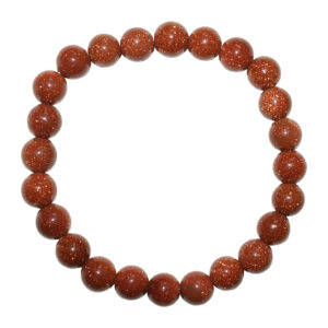Polished Goldstone Beads Elastic Bracelet (8-8.5 mm) 7.15-7.25"