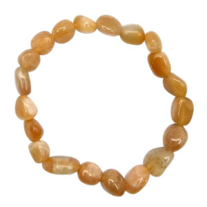 Peach Moonstone Tumbled Stones Bracelet