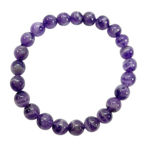 Chevron Amethyst Beads Bracelet (8-8.5 mm)