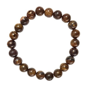 Axinite/Bronzite Beads Bracelet